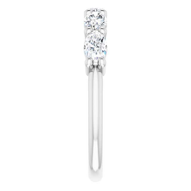 1.05 ct. Oval Cut Diamond Wedding Band East West Set Anniversary Ring-VIRABYANI